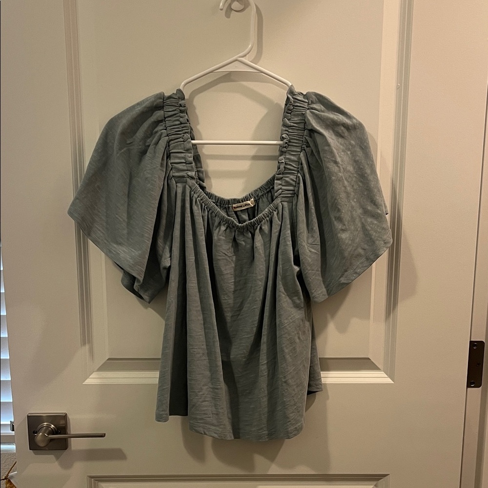 Marine Layer Heather Blue Women's Blouse